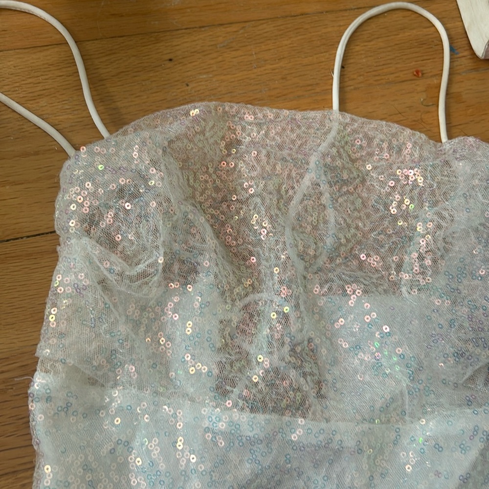 Lucy in the sky sequin cowl neck dress